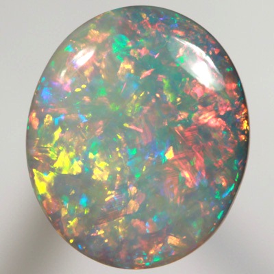 SOLID SEMI BLACK OPAL Top quality. Floral Harlequin pattern, Bright reds contrasted with greens SEE VIDEO  